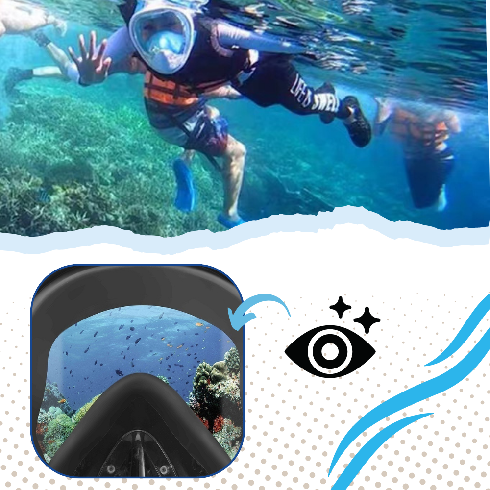 180° Panoramic View Snorkel Mask