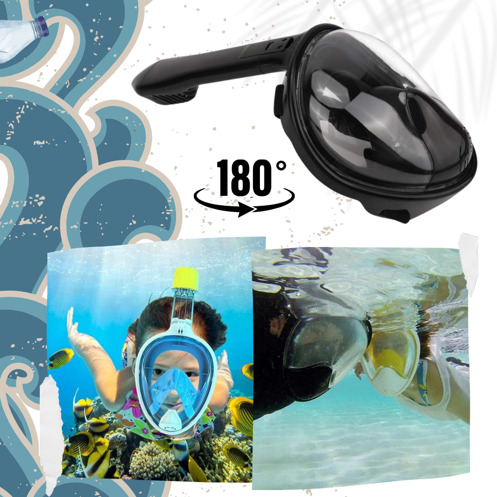 180° Panoramic View Snorkel Mask