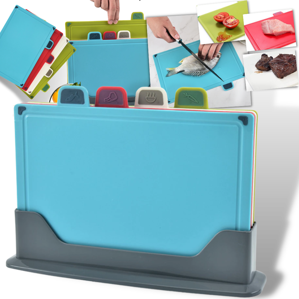 4pcs Chopping Board Set with Holder