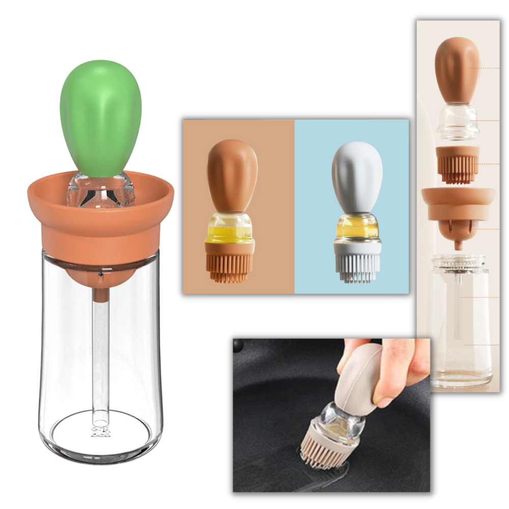 Oil Glass Bottle with Brush