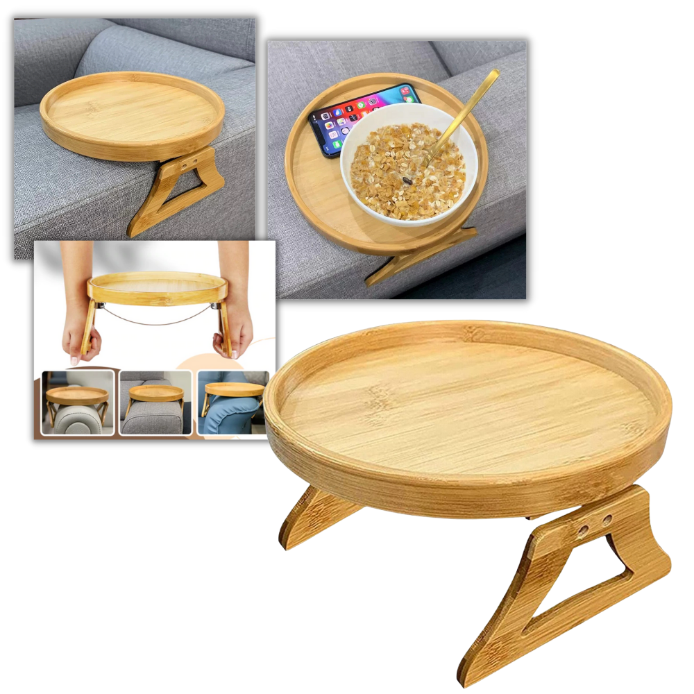 Foldable Wooden Armrest Table