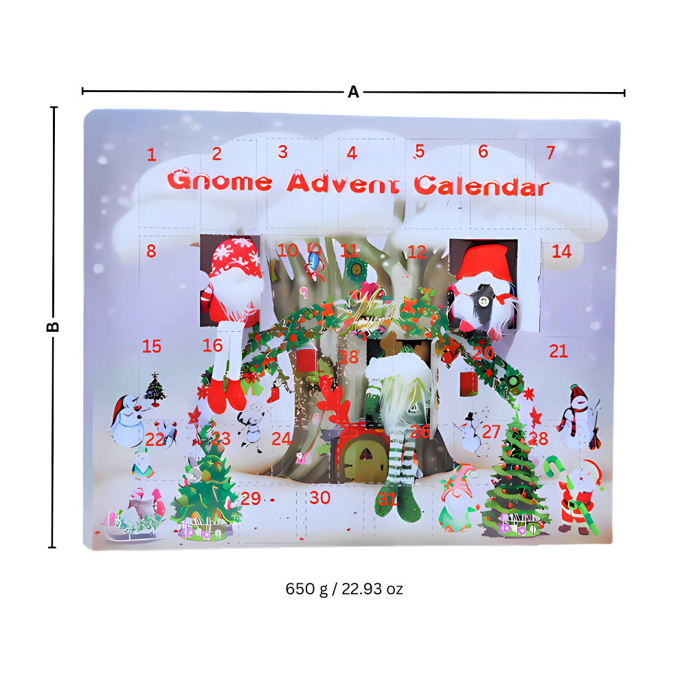 31-Day Countdown Gnome Advent Calendar