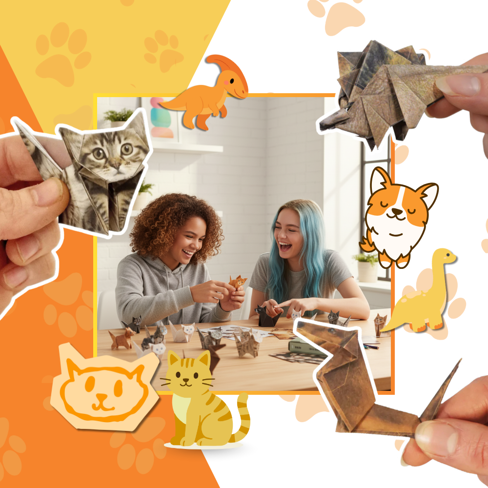 3D Pet Origami Paper