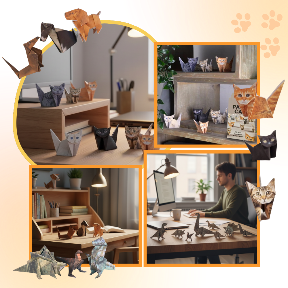 3D Pet Origami Paper