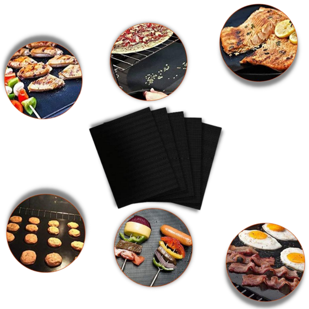 5pcs Premium Non Stick BBQ Grill Mat