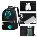 Luminous anime laptop backpack