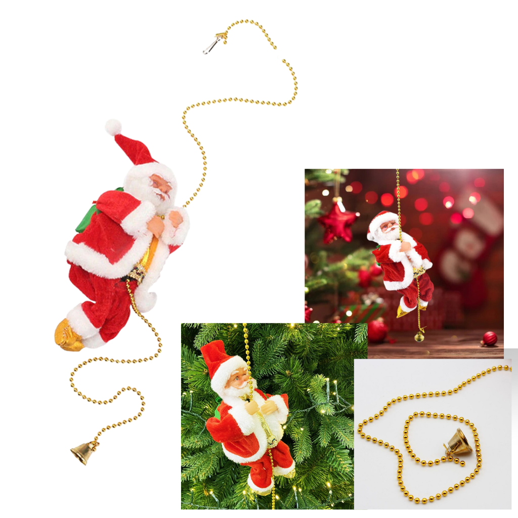 Electric climbing Santa Claus decoration