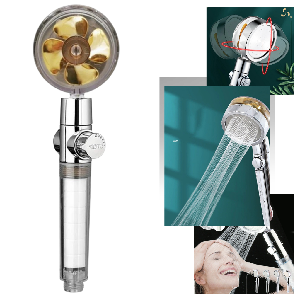 High pressure rotating helix shower head