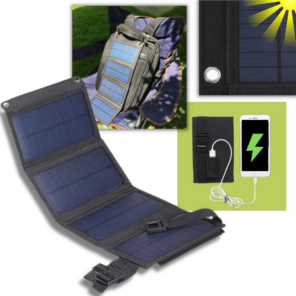 Portable Solar Panel Charger with USB Port