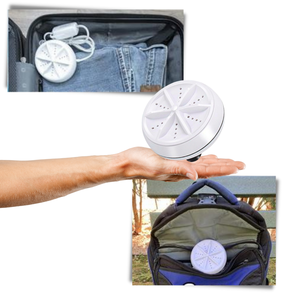 Portable ultrasonic dishwasher & laundry machine