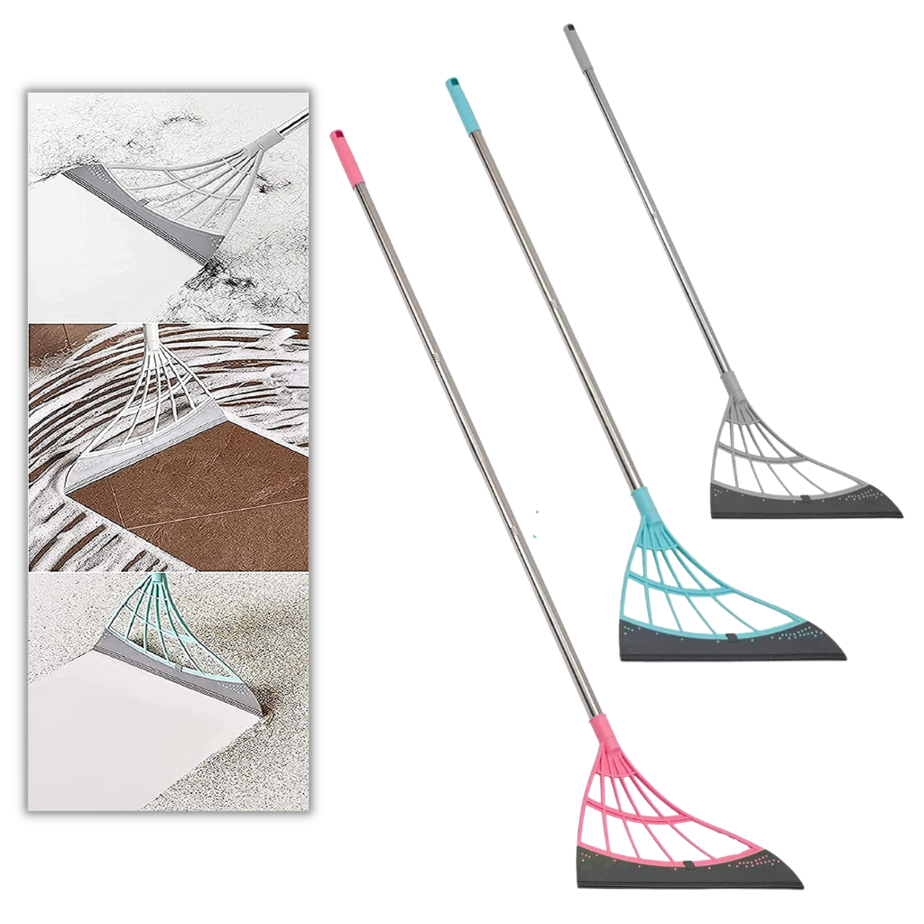 Telescopic rubber sweeper