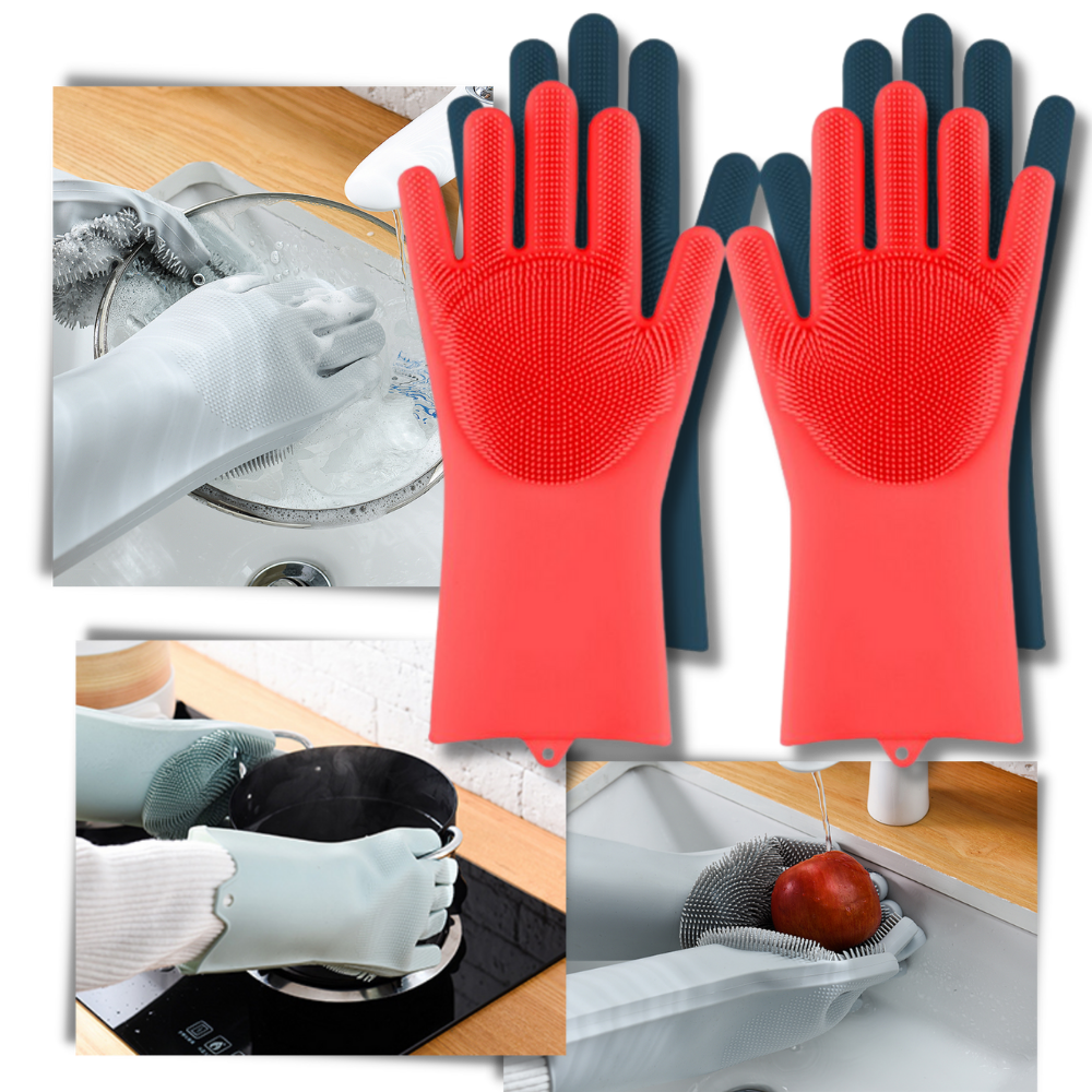 Multi-Purpose Silicone Washing-Up Gloves