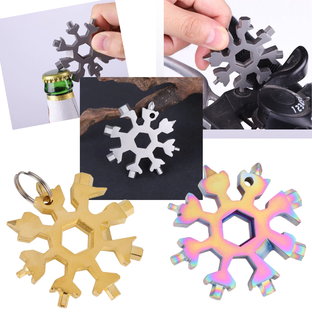 18-in-1 Stainless Steel Snowflake Multi-Tool
