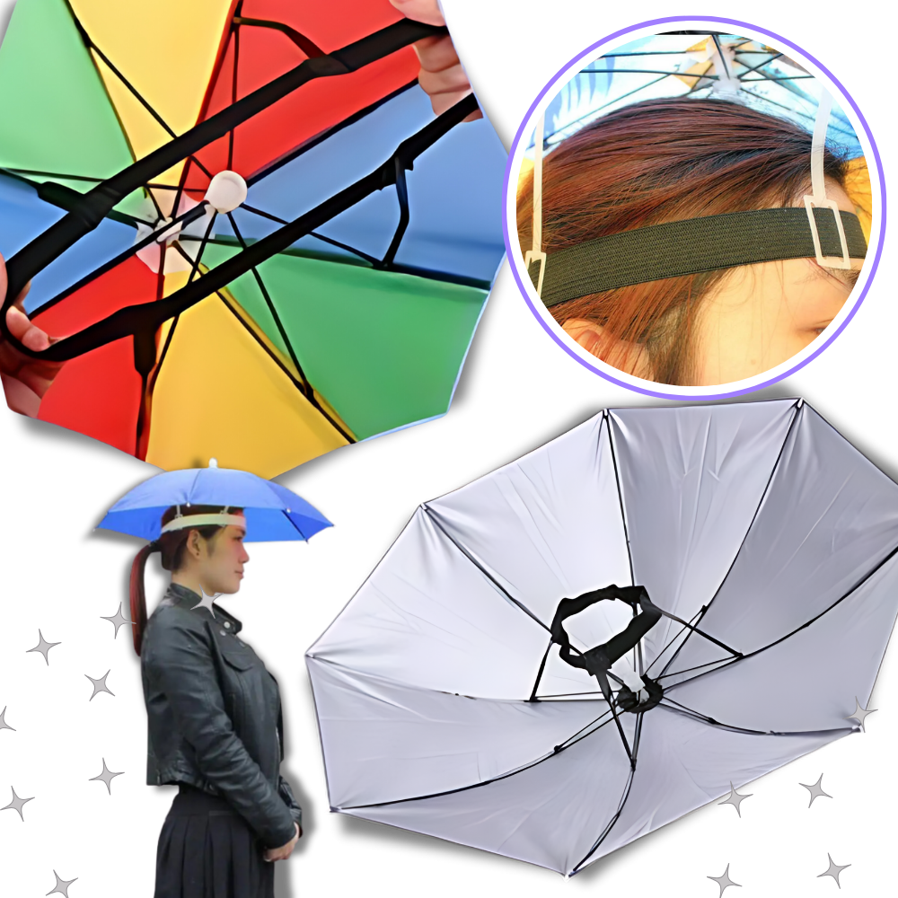 Adjustable Hand-Free Umbrella Hat
