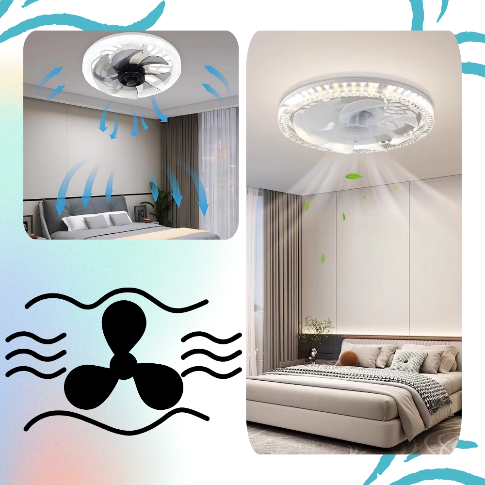 Aesthetic Ceiling Fan With Light And Remote