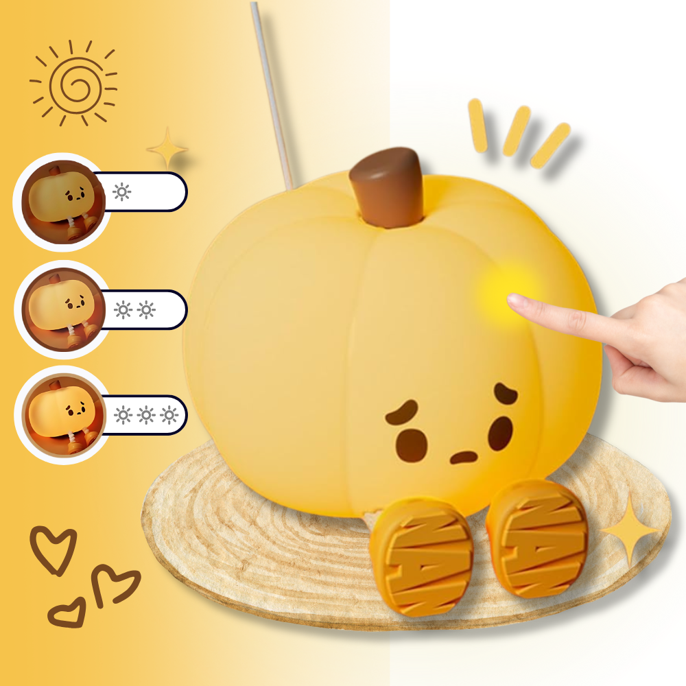 Cute Sad Pumpkin Night Light