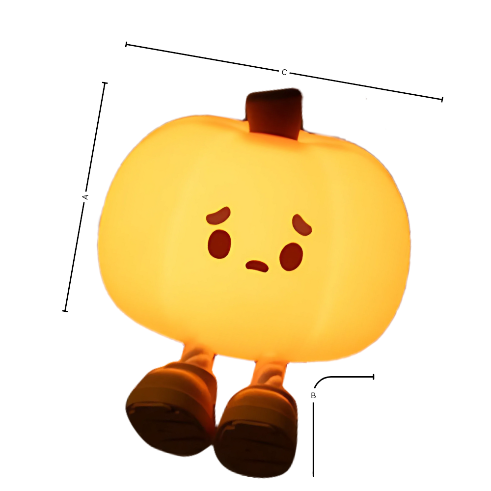 Cute Sad Pumpkin Night Light