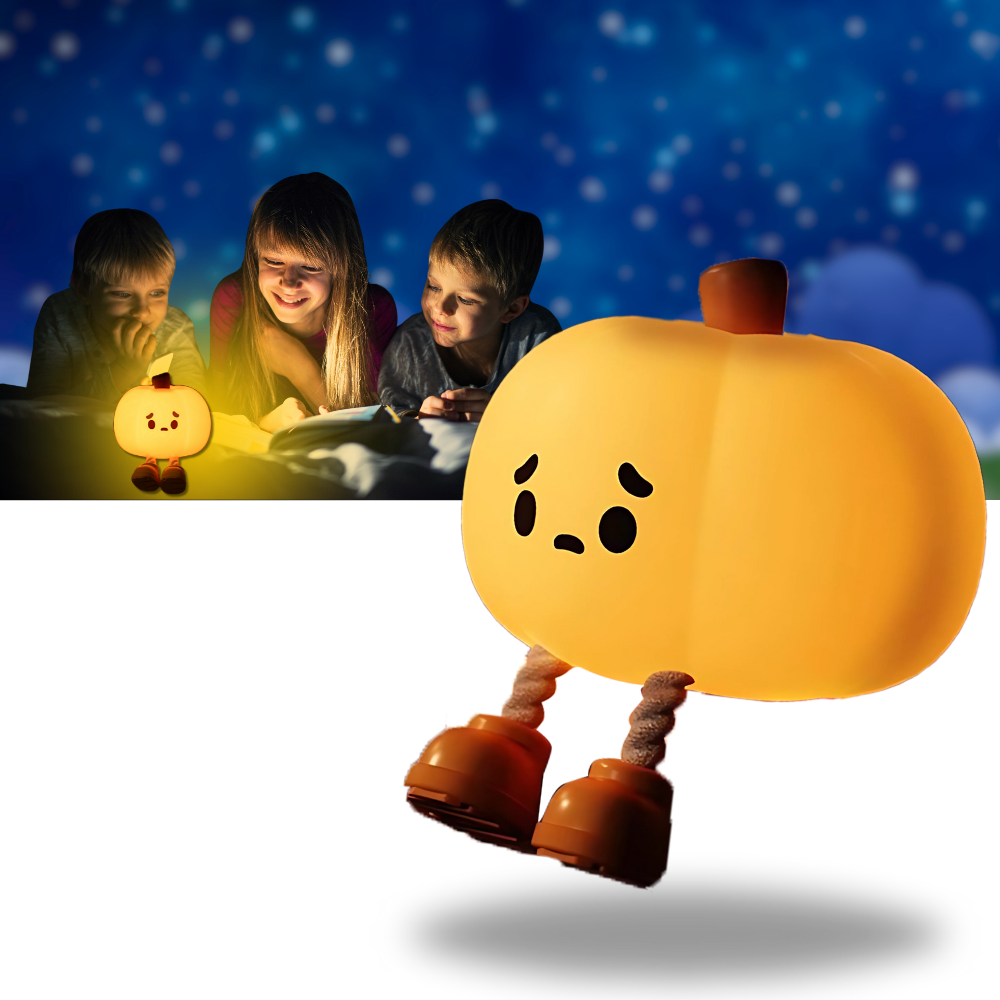 Cute Sad Pumpkin Night Light