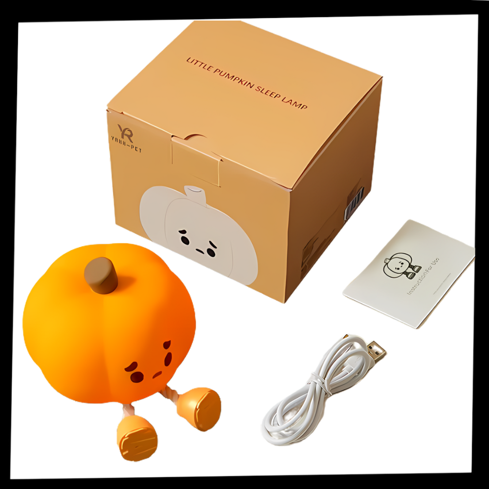 Cute Sad Pumpkin Night Light