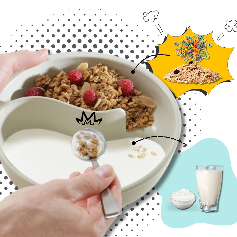 Dry-Wet Separation Cereal Bowl