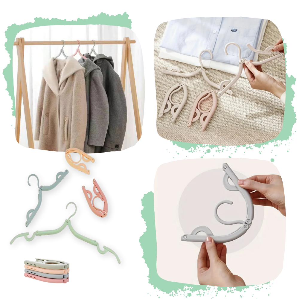 Dual-Size Foldable Clothes Hangers