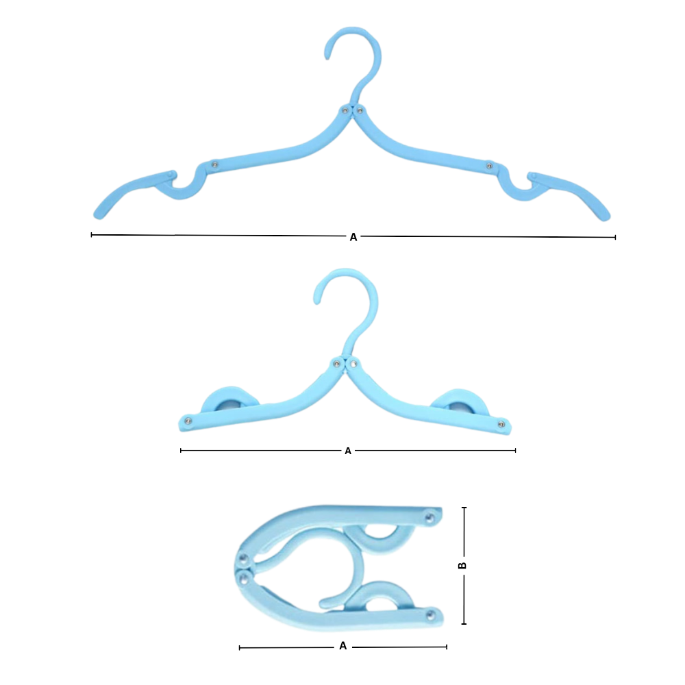 Dual-Size Foldable Clothes Hangers