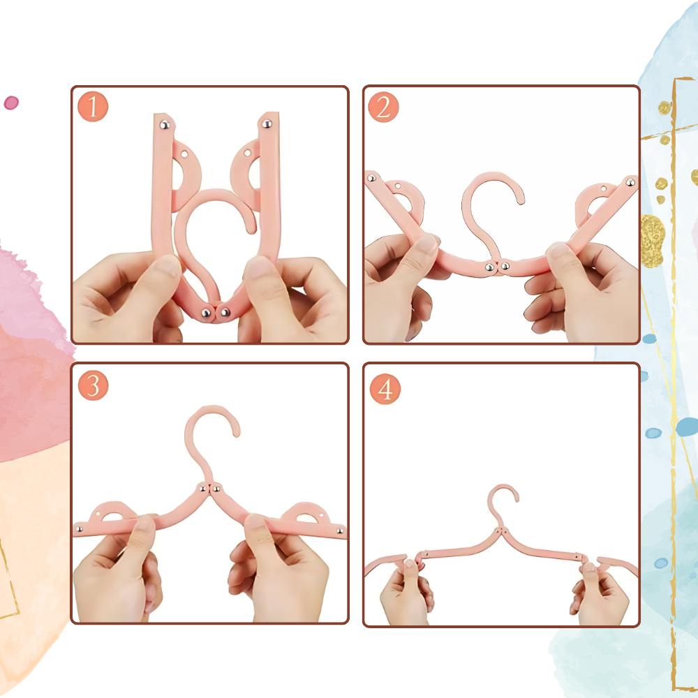 Dual-Size Foldable Clothes Hangers