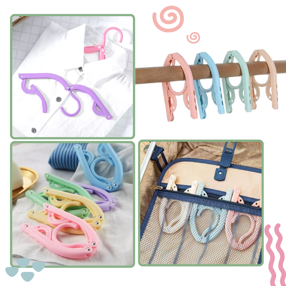 Dual-Size Foldable Clothes Hangers