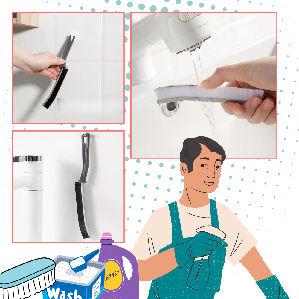 Ergonomic Soft Grout Cleaning Brush