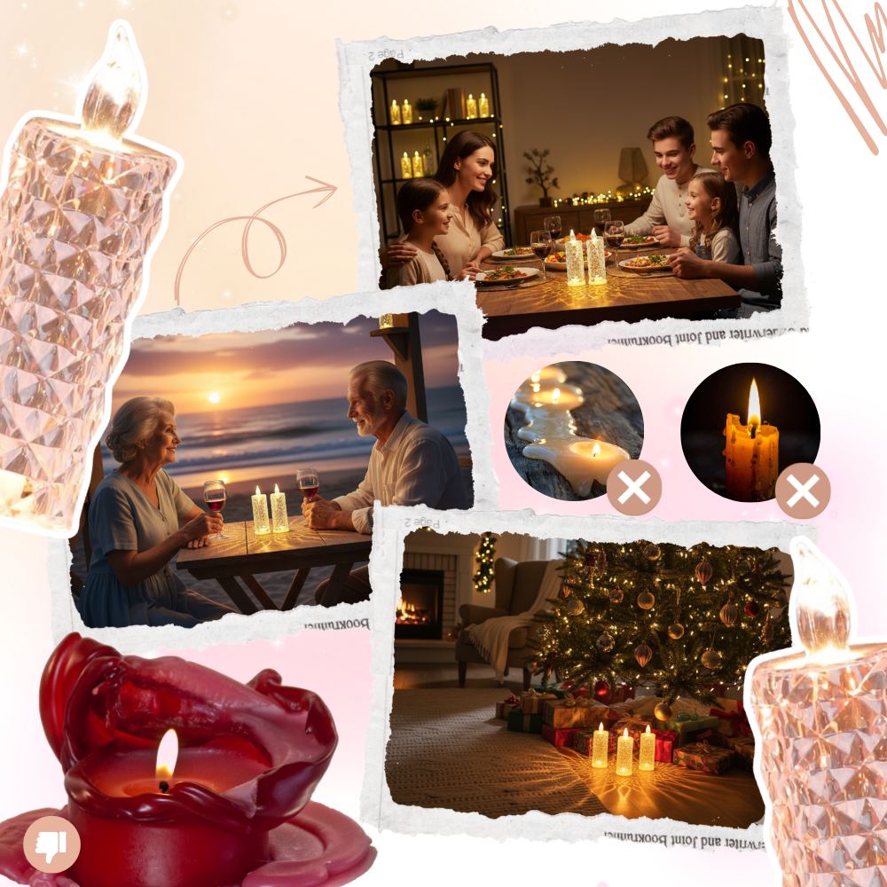 Flameless Crystal Candle Lamp