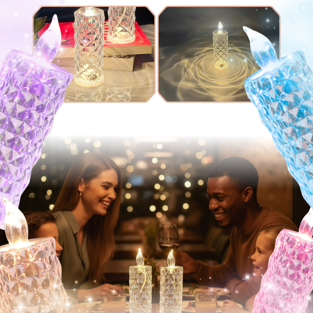 Flameless Crystal Candle Lamp