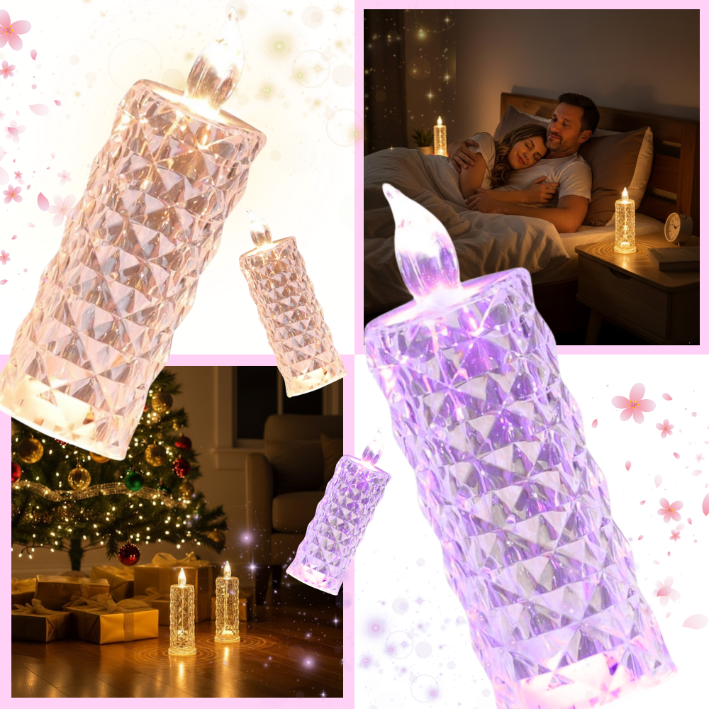 Flameless Crystal Candle Lamp