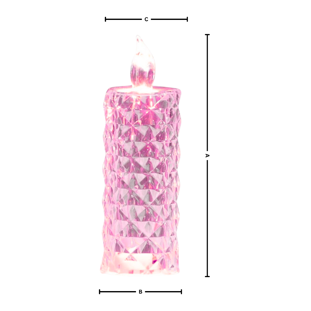 Flameless Crystal Candle Lamp