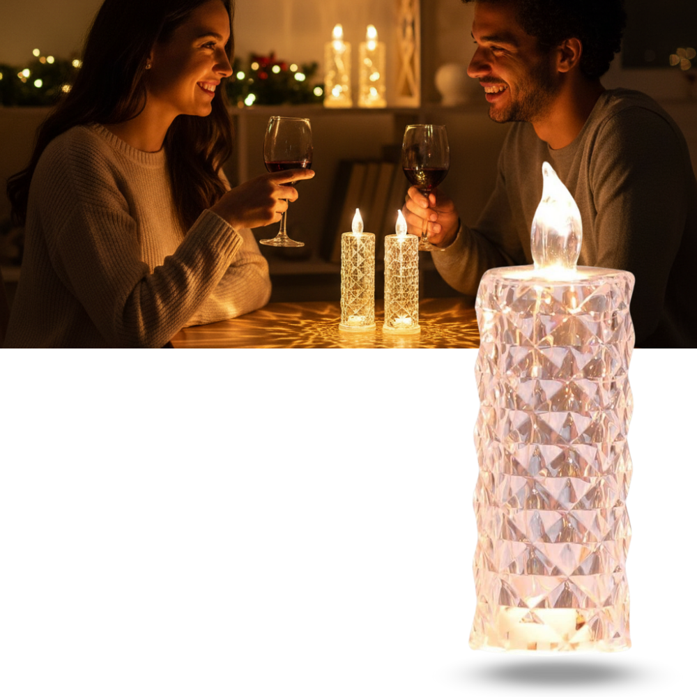 Flameless Crystal Candle Lamp