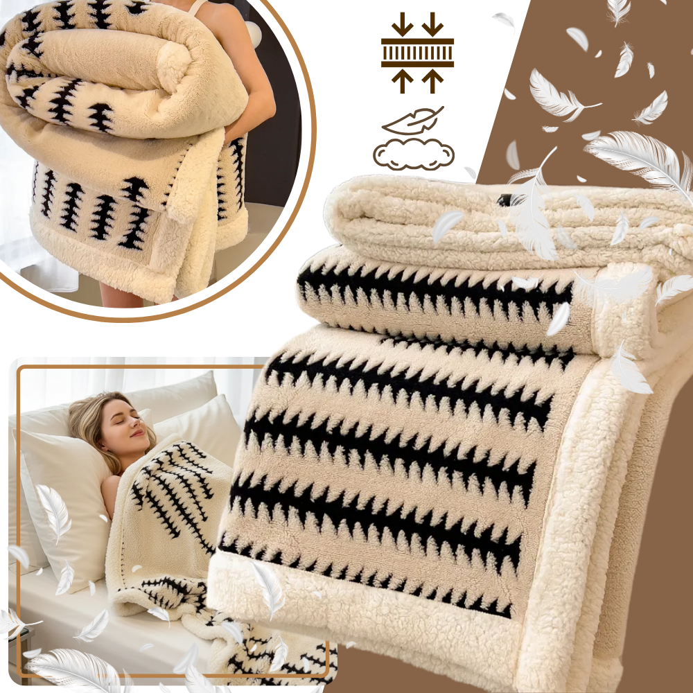 Fluffy Jacquard Winter Blanket