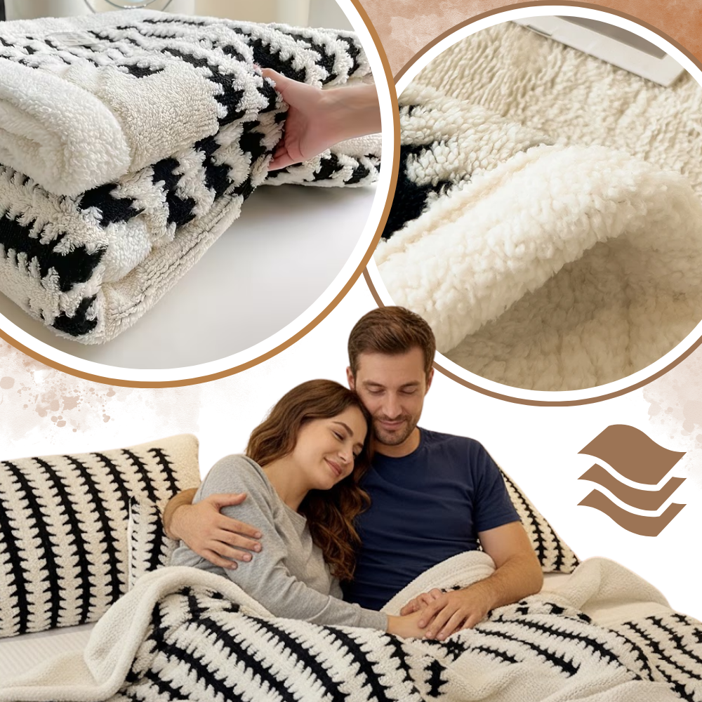 Fluffy Jacquard Winter Blanket