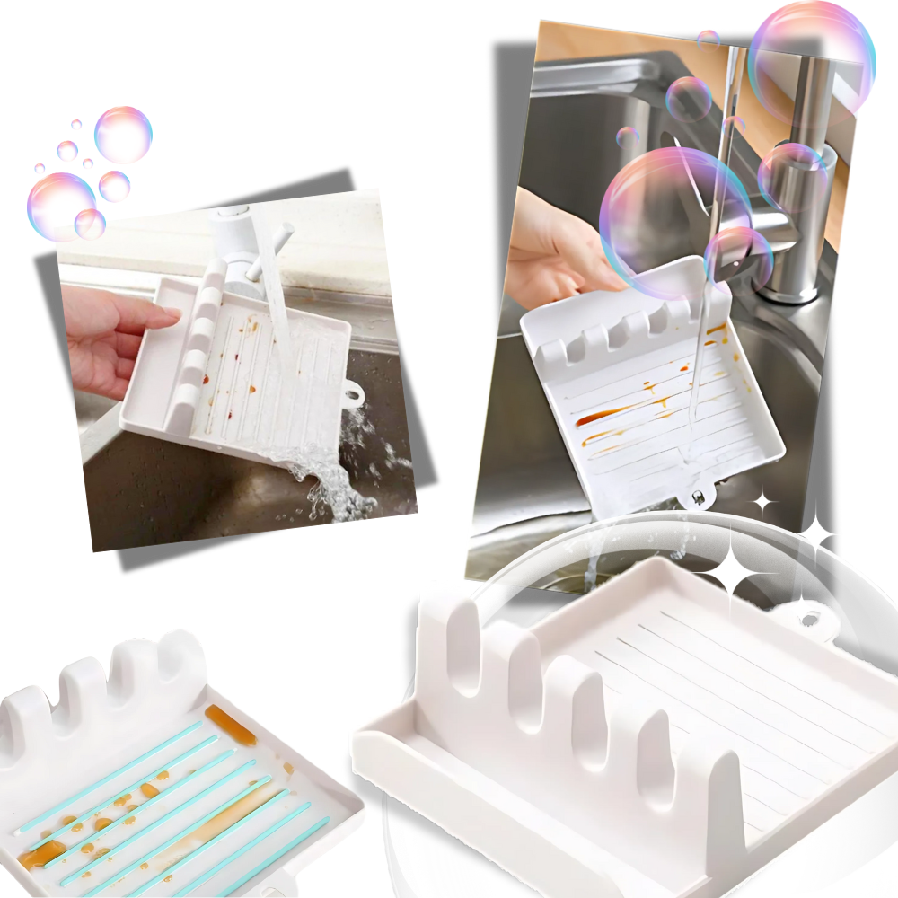 Four-Slot Non Slip Spatula Rack