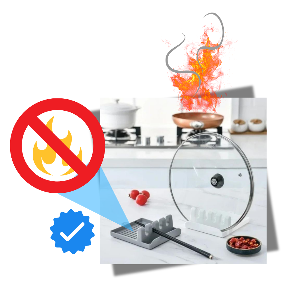 Four-Slot Non Slip Spatula Rack