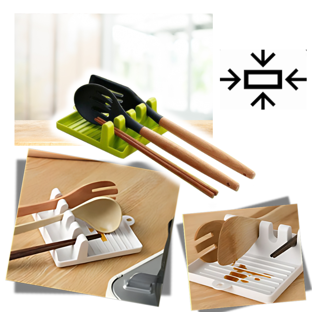 Four-Slot Non Slip Spatula Rack