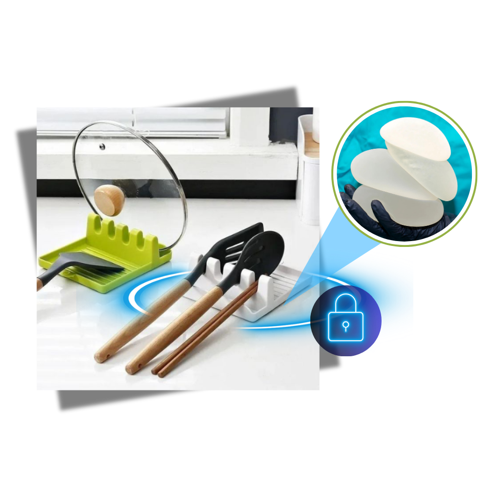 Four-Slot Non Slip Spatula Rack