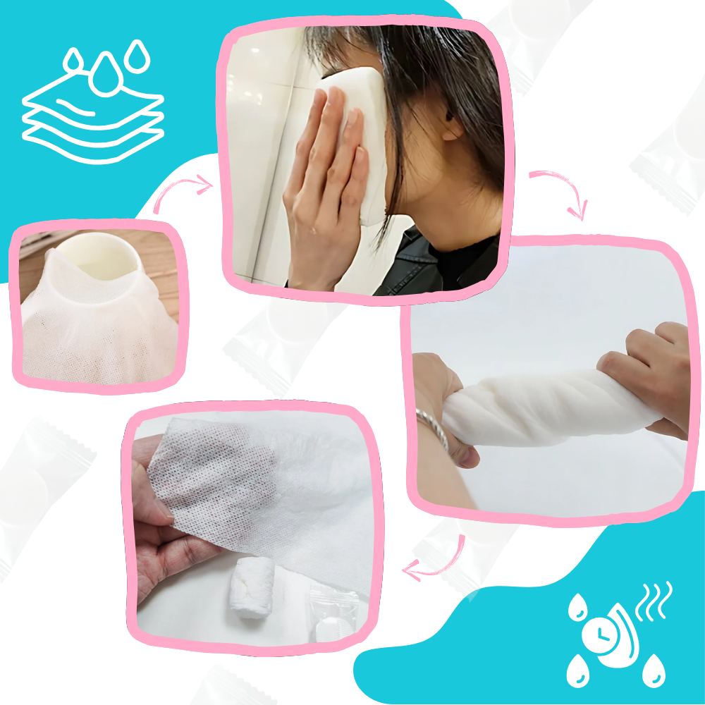 Gentle Cotton Compressed Towels