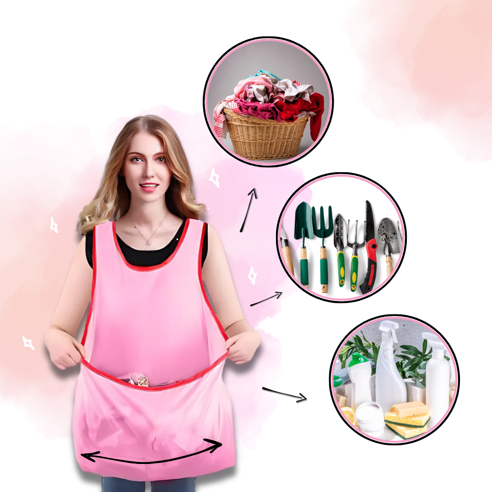 Large Pocket Waterproof Laundry Apron