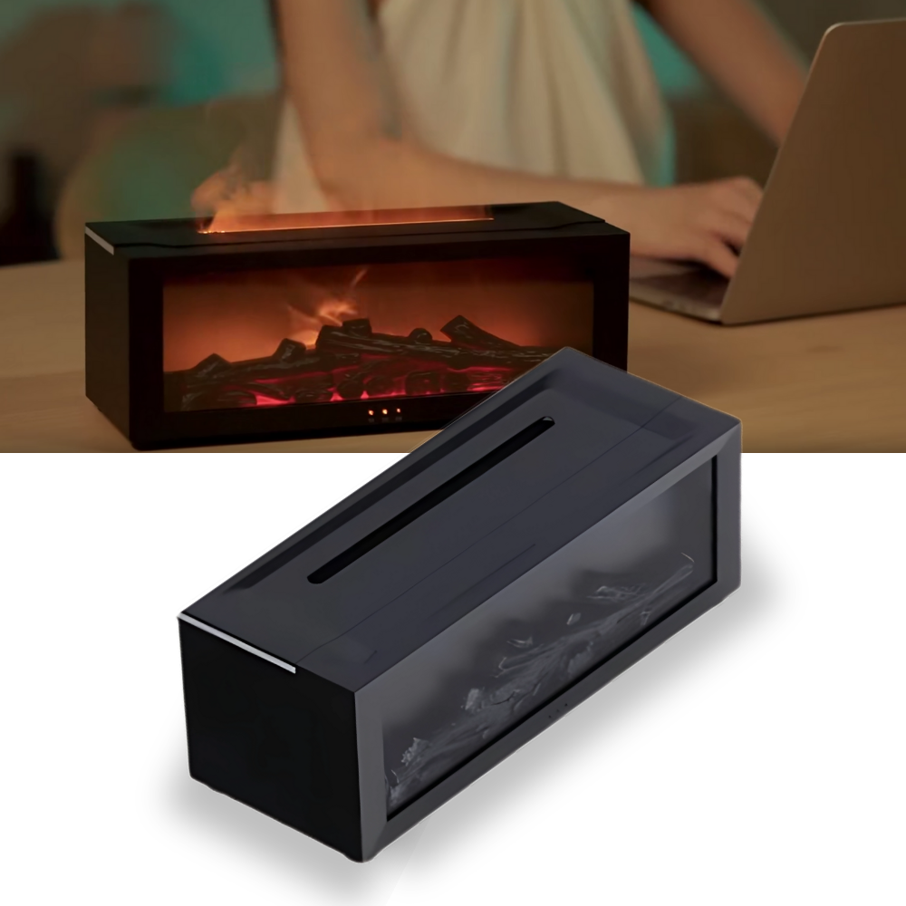 LED Fireplace Simulation Essential Oil Diffuser