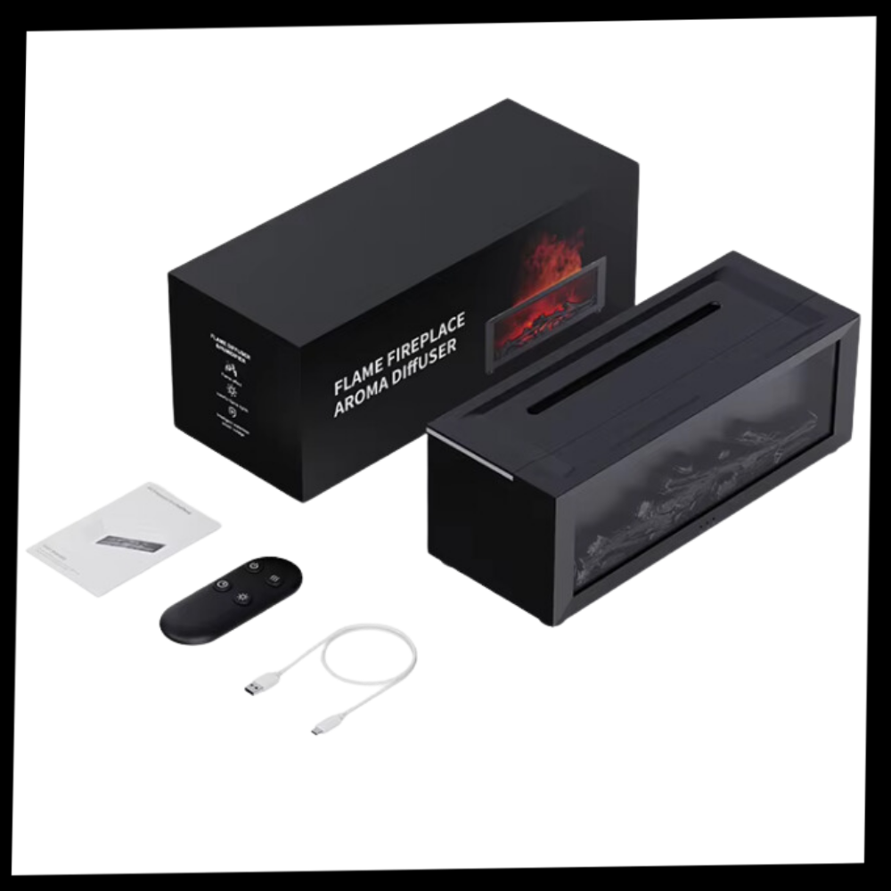 LED Fireplace Simulation Essential Oil Diffuser