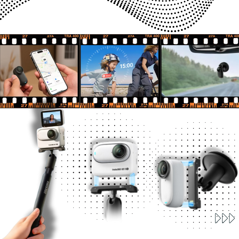 Magnetic Mounting Insta 360 hands Free Camera