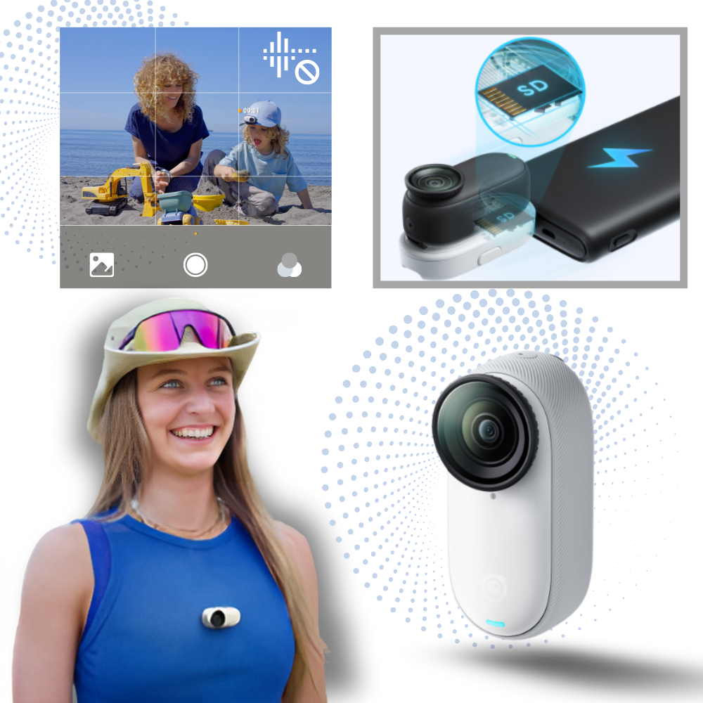 Magnetic Mounting Insta 360 hands Free Camera