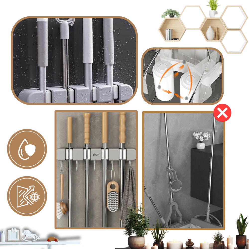 Multifunctional Broom Holder