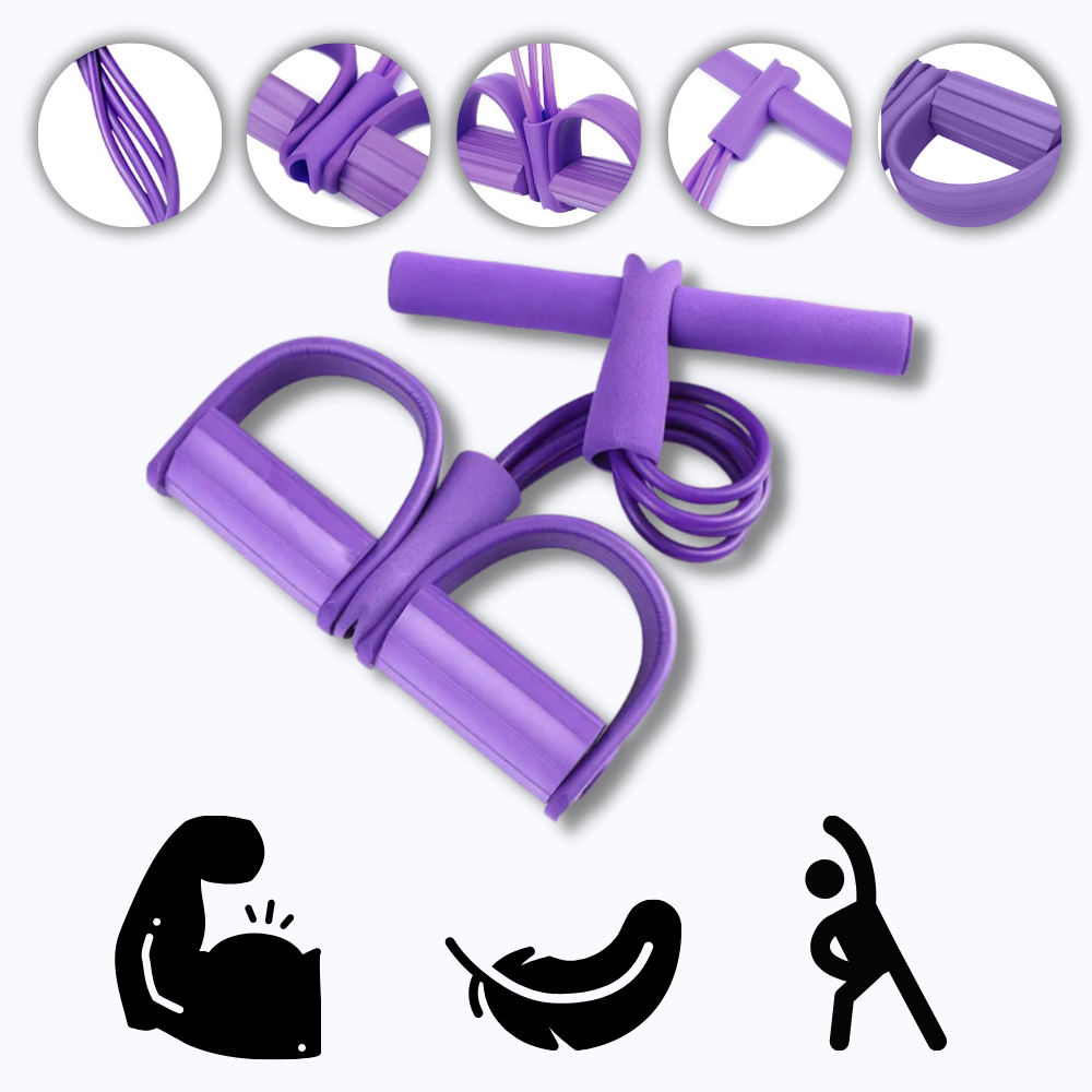 Multifunctional Pedal Resistance Bands Fitness 4 Tube