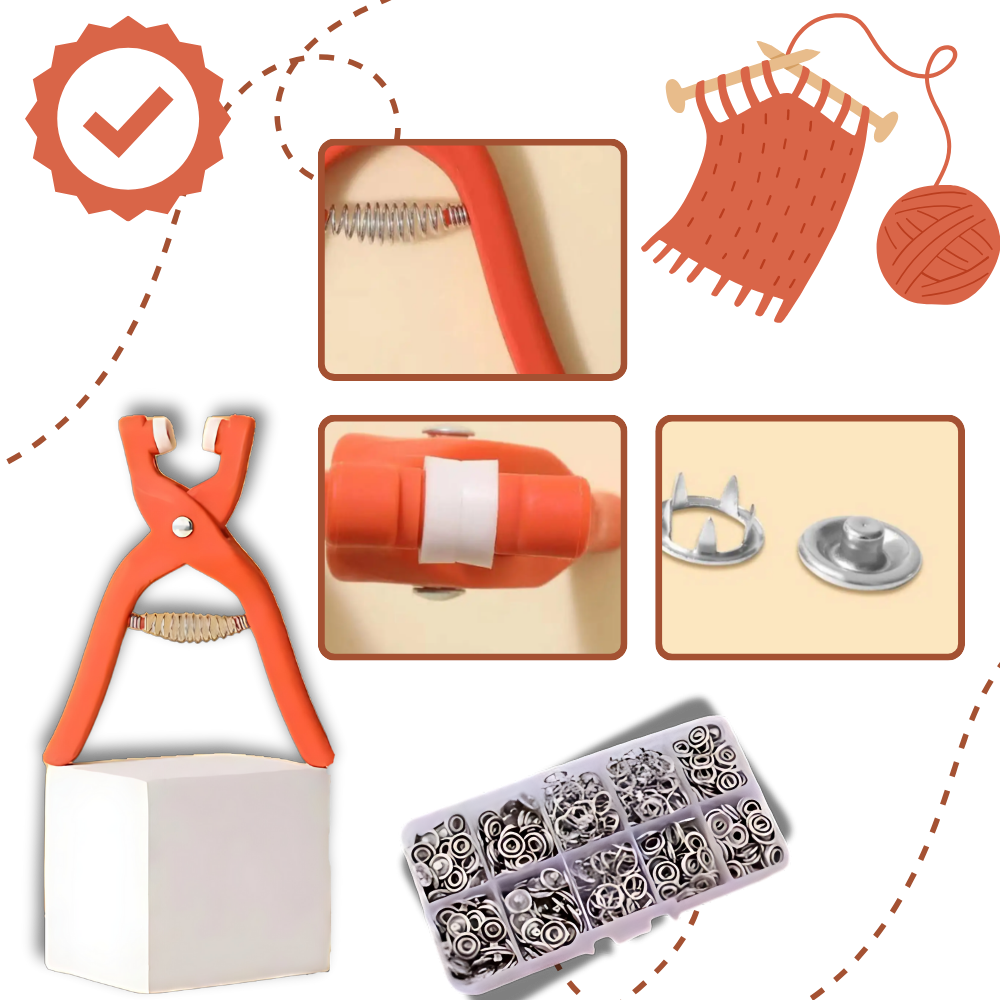 Quick Assembly Snap Button Press