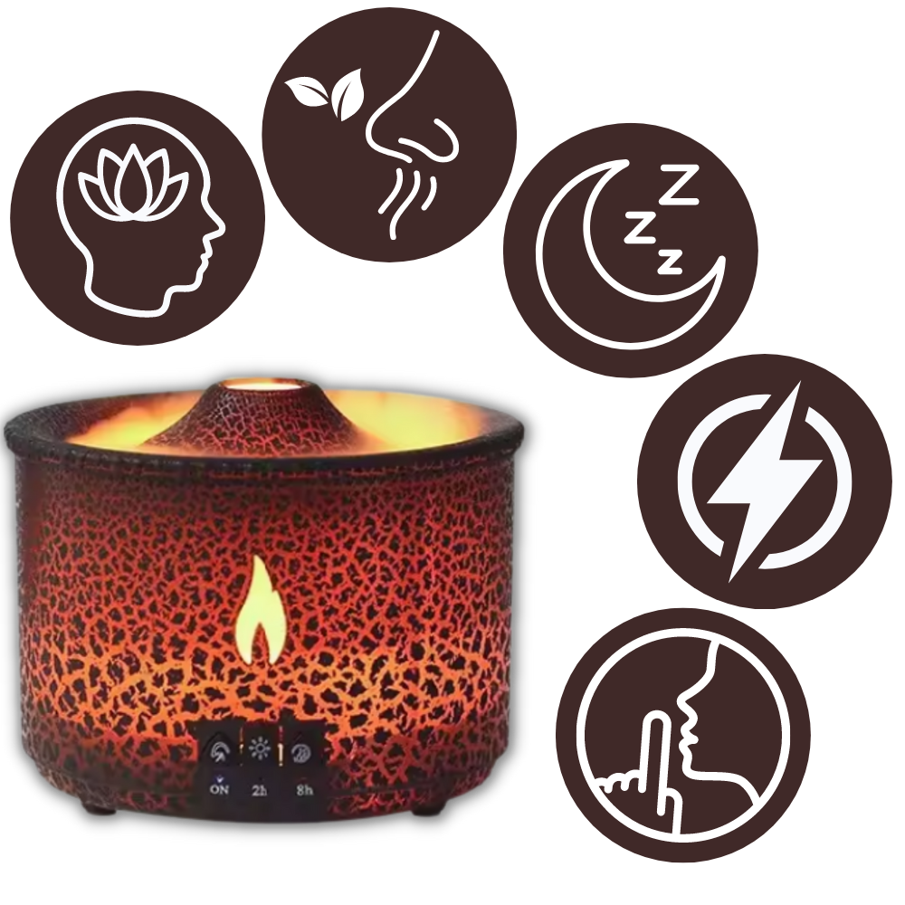 Relaxing volcano humidifier